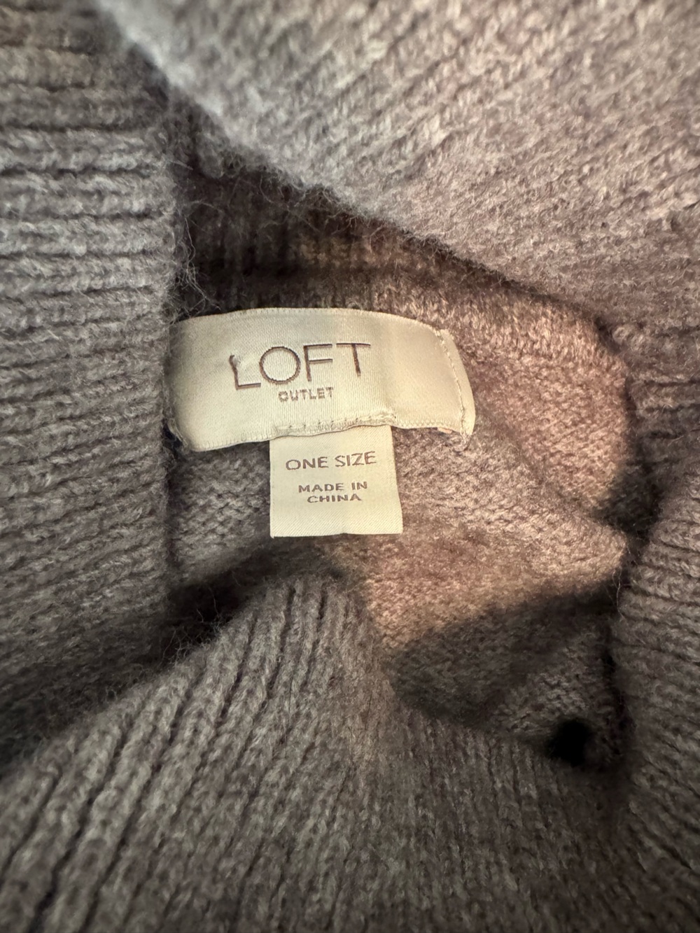Loft Cozy Turtleneck Poncho Sweater - One Size - Picture 6 of 7